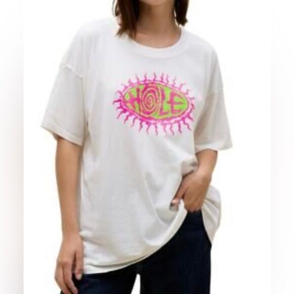 DAYDREAMER Free People Hole Sun graphic Band Tee Small NWT - Picture 8 of 8